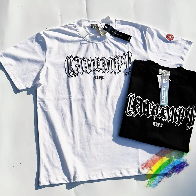 Полумесяц Светоотражающая пышная печать Cavempt футболка для мужчин женщин 1:1