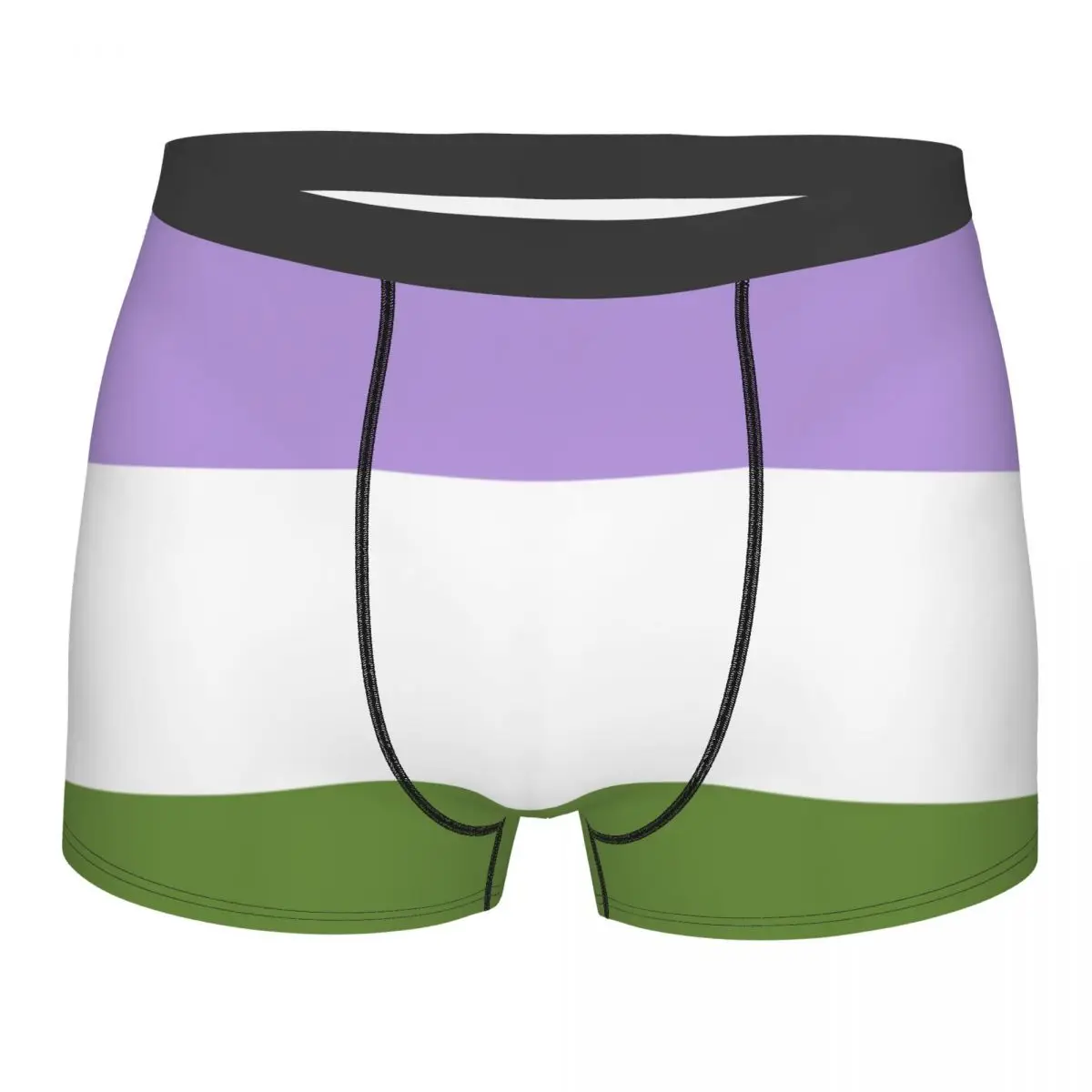 

Мужские трусы-боксеры Genderqueer Pride Flag, мужские трусы, шорты, дышащие мужские боксеры s сексуальные трусы-брифы