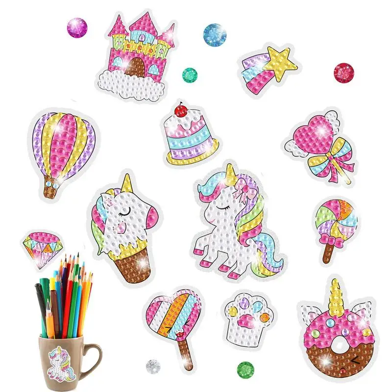 

Child Diamond DIY Painting Sticker 5D Painting Girls Boys Magical Paste Gift Handmade Cartoon Pattern Diamond Art Stickers