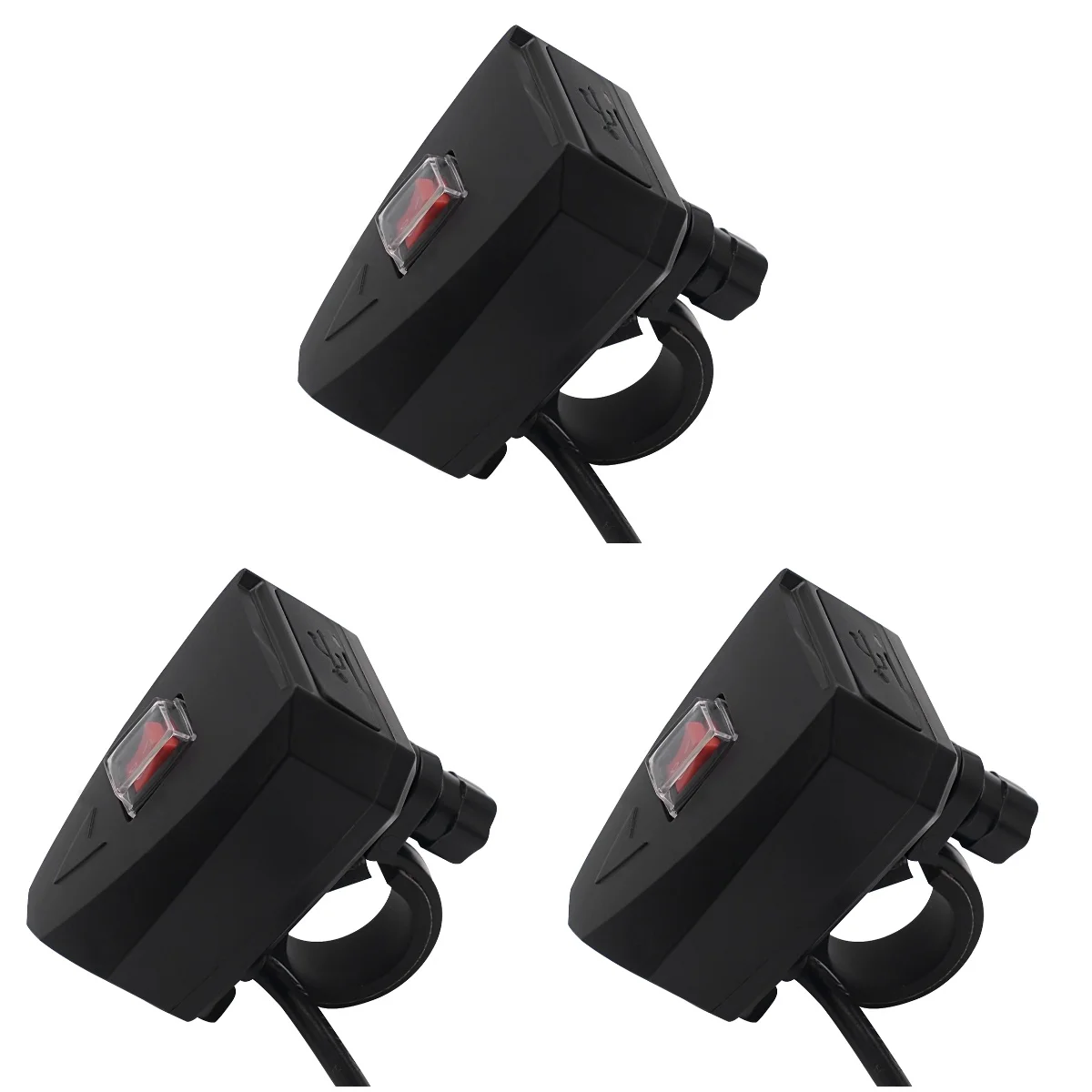 

3 Pieces Motorcycle Power Adapter Waterproof AU USB Outlet Electric Car