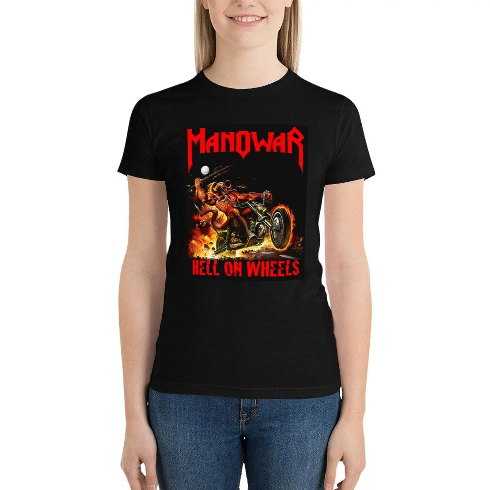 Лучшая футболка Manowar аниме одежда винтажная футболки оверсайз для женщин