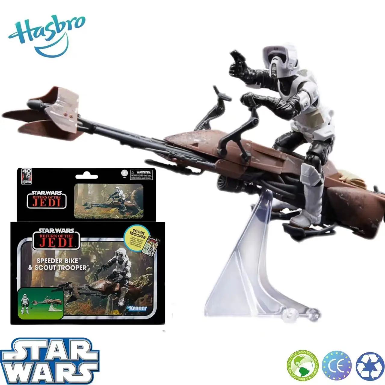 

Hasbro Kenner Звездные войны возвращение джедаев спидеров велосипед и солдат-разведчиков 3,75 дюймов оригинальная экшн-Фигурка Набор детская игрушка подарок