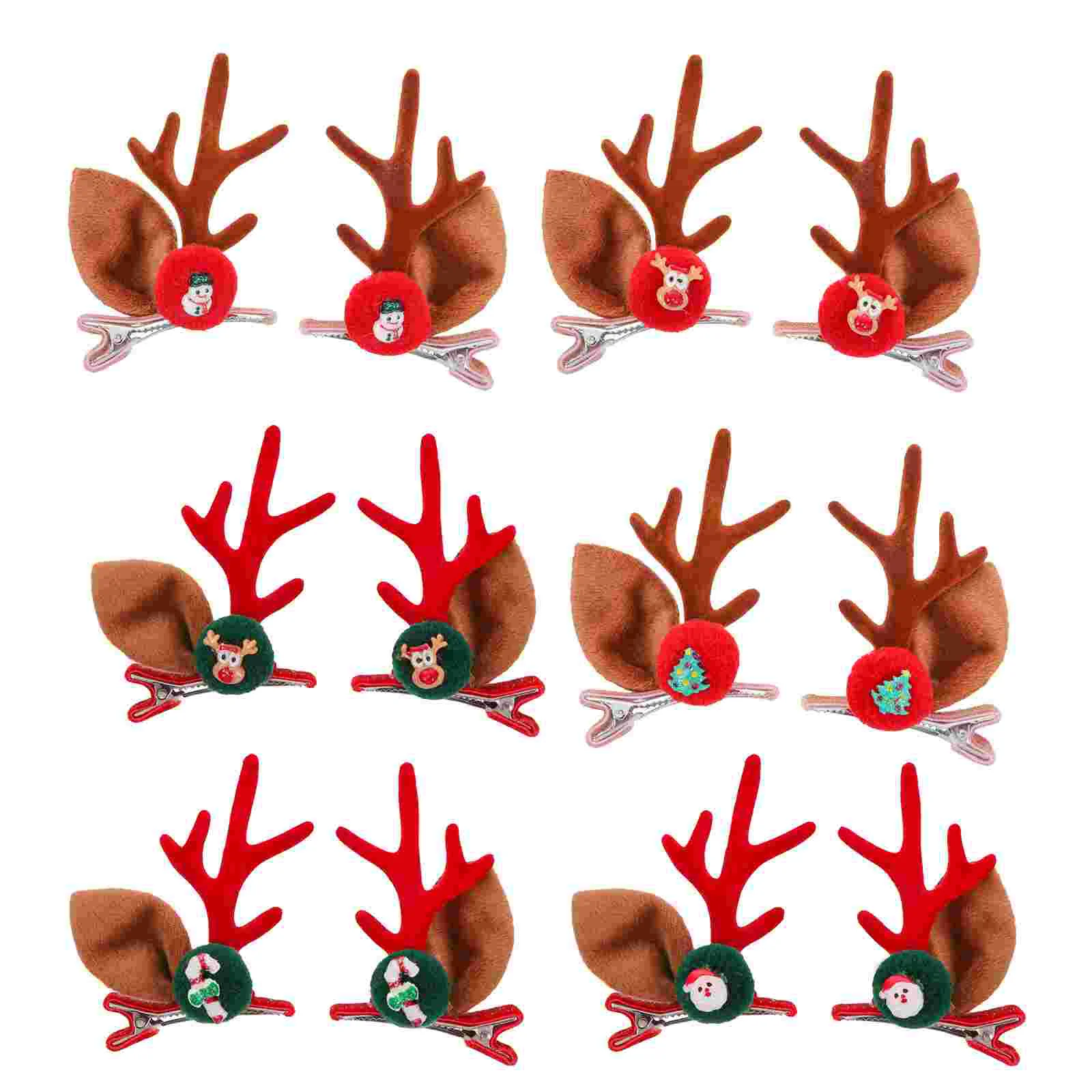 

6 Pairs Christmas Hair Clips Creative Hairpins Barrettes Hair Accessories for Kids