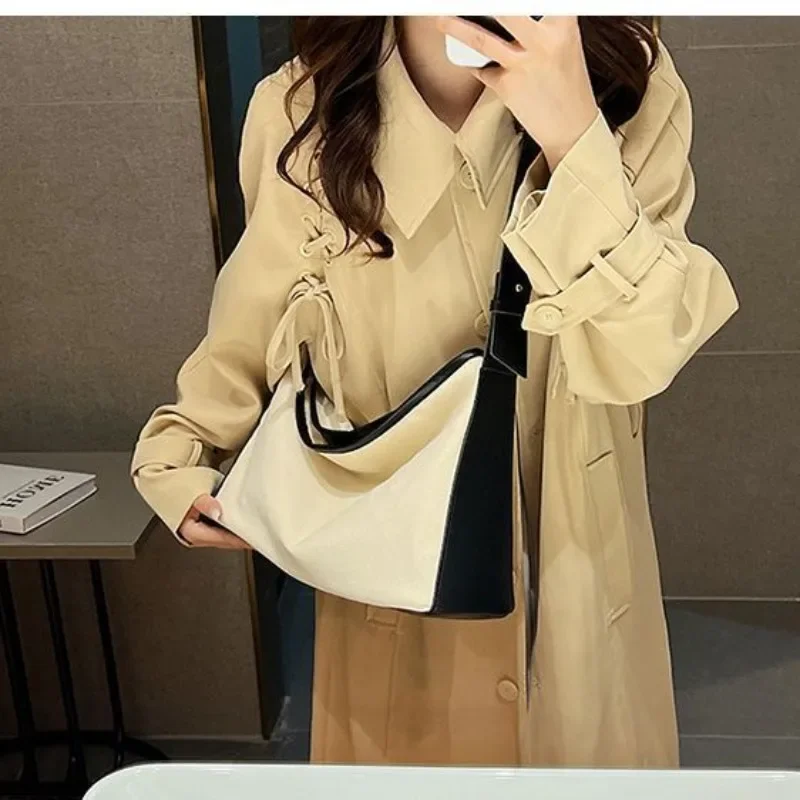 

Korean Shoulder Crossbody Bag for Women 2023 Canvas Big Tote Bag Ladies Shoppers Fashion Designer Large Female Handbags Purses