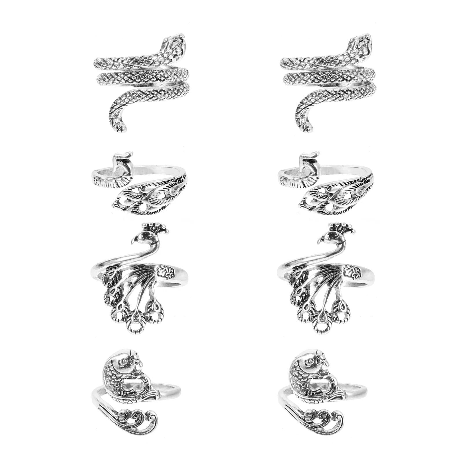 

8pcs Vintage Knitting Loop Crochet Ring Knitting Accessories Yarn Knit Ring