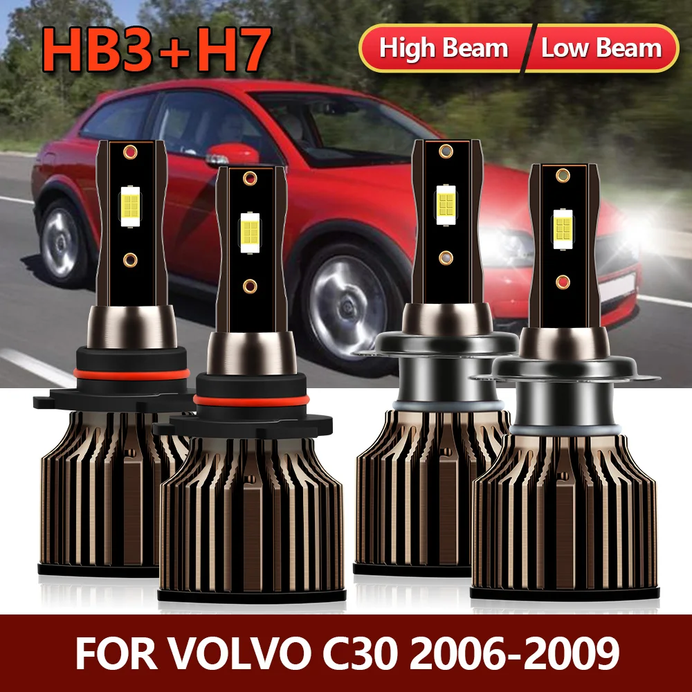 

4 светодиодный, Автомобильные светодиодные лампы для передних фар, HB3, H7