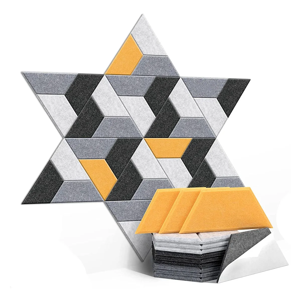 

36 Pack Acoustic Panels,Hexagon Self Adhesive Soundproof Sound Proof Foam Panels Office Studio,Multicolor