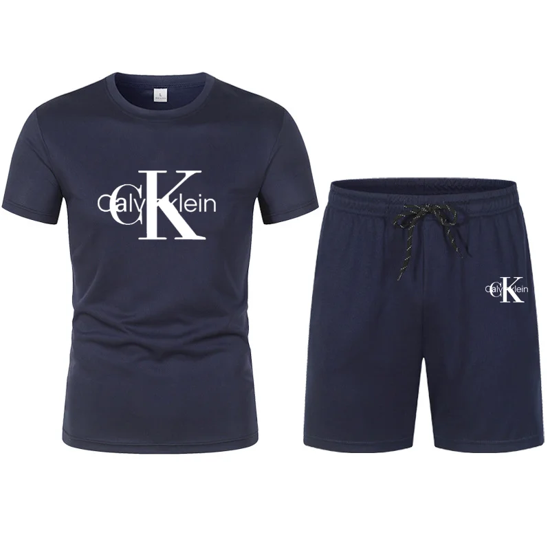 Костюм Мужской Быстросохнущий из шорт и футболки подходит для улицы отдыха новый