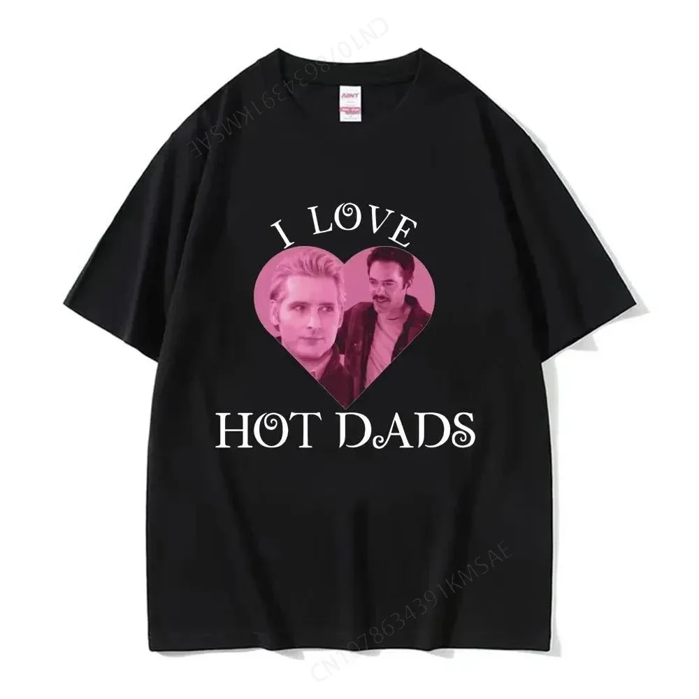 Футболка с рисунком I Love Hot Dads футболки Сумерки саги Чарли лебедь Билли берук