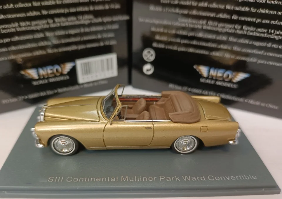 Винтажная модель автомобиля Neo 1:87 SIII Continental Pack Ward ограниченная серия