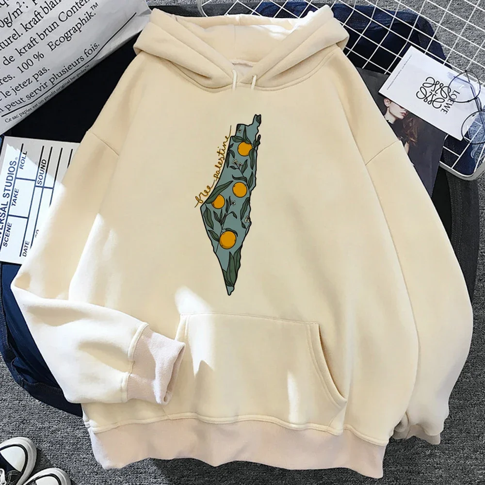

Palestine hoodies women y2k aesthetic long sleeve top Korean style hoddies sweatshirts female Fleece Hood