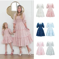 new summer mother daughter matching dresses pink family look mommy and me clothes outfits mom mum baby women girls dress