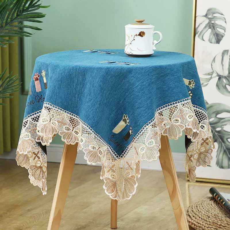 

Lace Chenille Table Cloth Tea Table Circular Table Cloth Square Table Tea Table Table Cloth Size Round Table Cloth