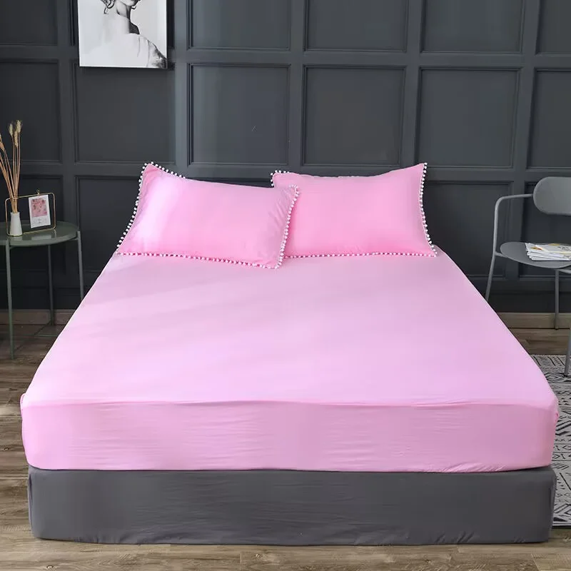 

1PCS Bed Sheet Mod Protect Bed Sheets Soft For King/Queen Size Home 1.5M/1.8M Bed Fashion Simple Flat Bedding Cover Solid Color