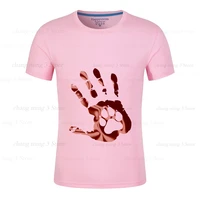creative five finger pattern mens 100 cotton t shirt summer casual top comfortable and breathable c 037