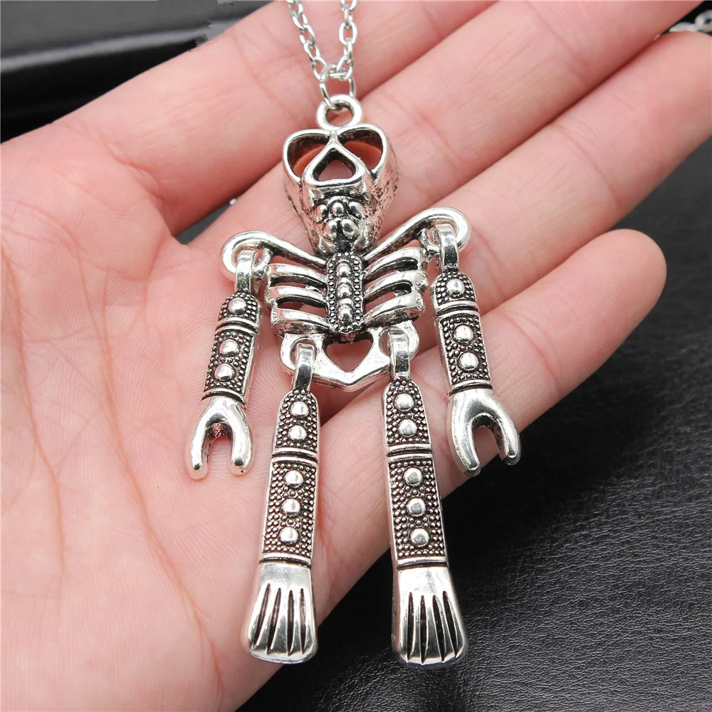 Ожерелье с подвеской в виде скелета 83x40 мм для мужчин и женщин