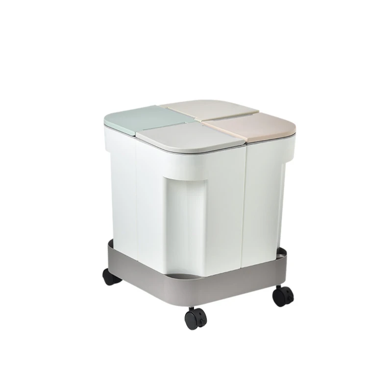 Wholesale home plastic 4 compartment classified edustbin container