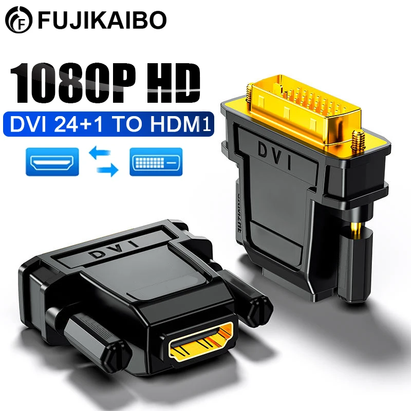 24+1 DVI Male to HDMI-Compatible Female Converter To DVI Adapter Support 1080P HD 24+5 DVI To VGA For PC HDTV Projector Adapte