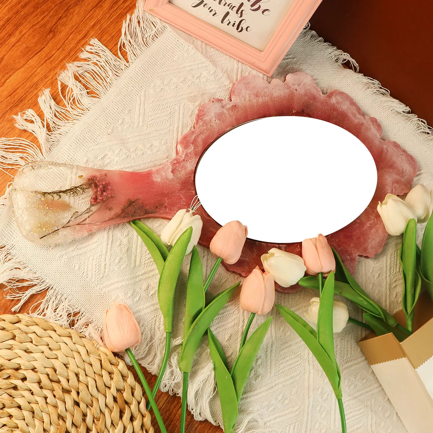 Силиконовые формы для большого зеркала в форме листа сделай сам овальная