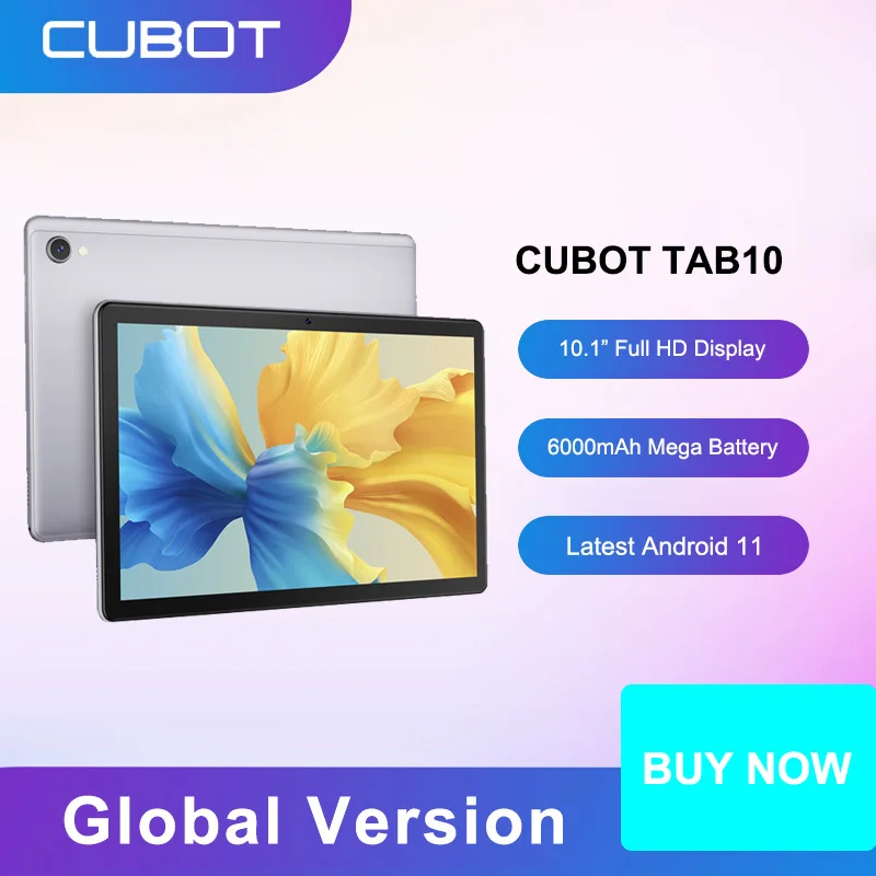 

Cubot TAB10 планшет на Android 11, восемь ядер, экран 10,1 дюйма, 4 Гб + 64 ГБ