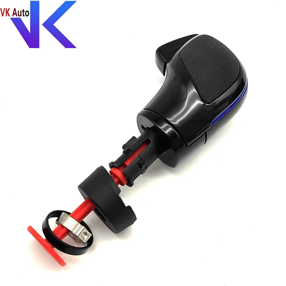 Для VW Golf MK6 /MK7/R Passat B8 черный хром с замшевой кожаной ручкой переключения передач