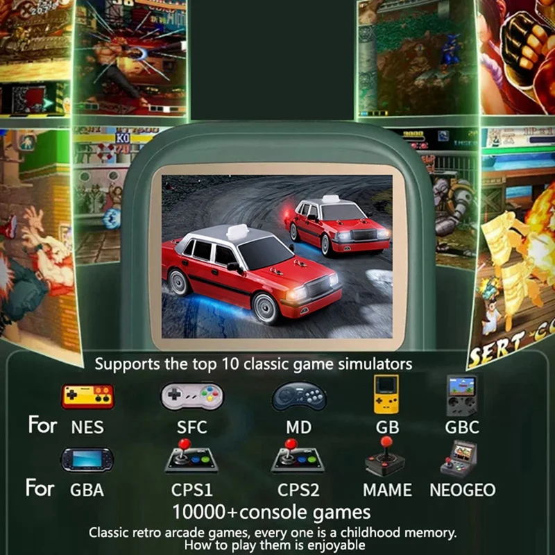 Портативная игровая консоль Dy-19 10000 игр двойной плеер 3 2-дюймовый экран