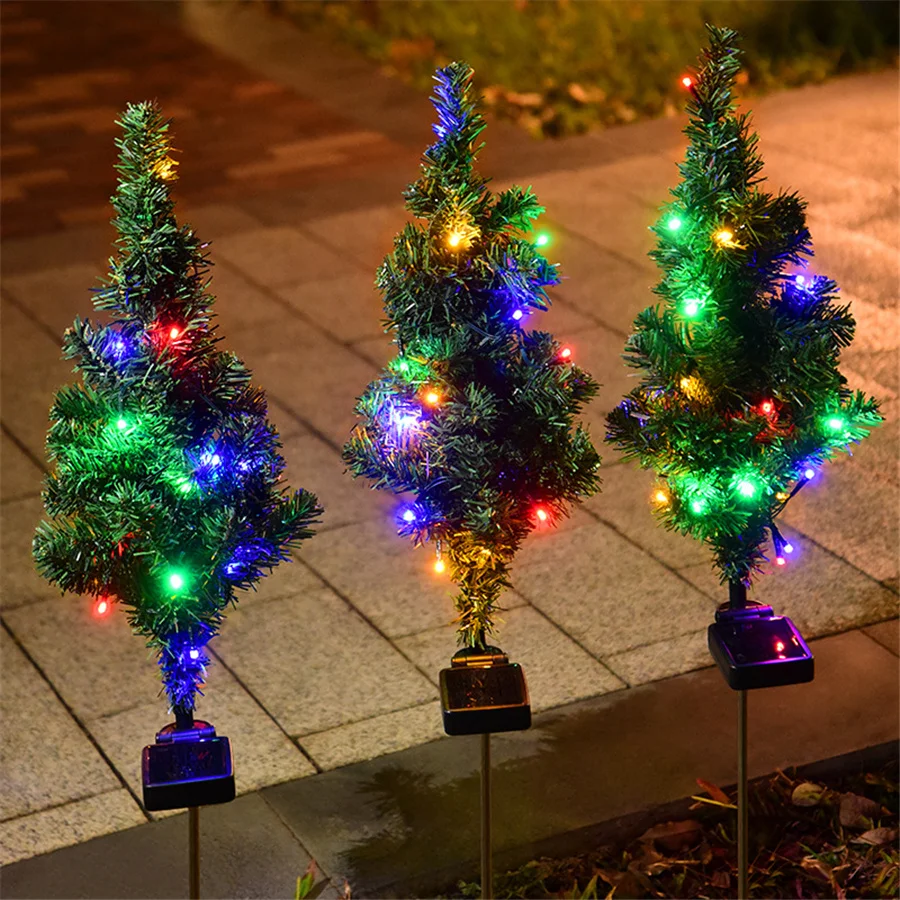 

Creative LED Solar Garden Light Outdoor Waterproof Christmas Tree Lawn Lamp for Pathway Yard Patio Decoration Landscape Lighting