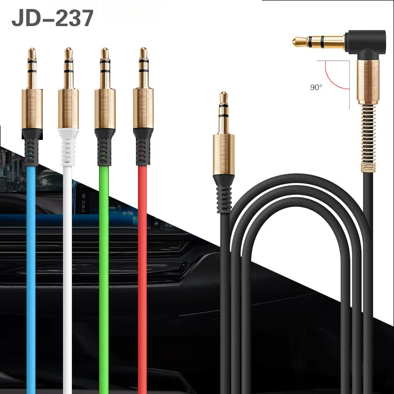 

Car Audio Cable 3.5mm Male to Male Cord Jack Aux Cable for iPhone 6/ Samsung Galaxy s8/ Headphone/ Xiaomi Redmi/ Speaker