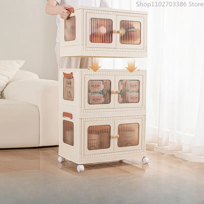 

Storage Cabinet Locker Household Plastic Light Luxury Snack Cabinet Baby Children's Clothes Toy Locker Clothing Storage Cabinet