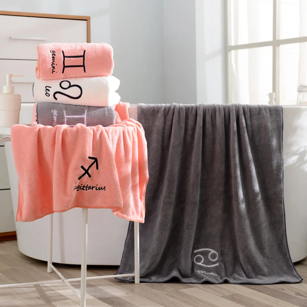 Large Cotton Absorbs Constellation Quick Drying Body Wrap Face Hair Adults Children Students Bathroom Tools