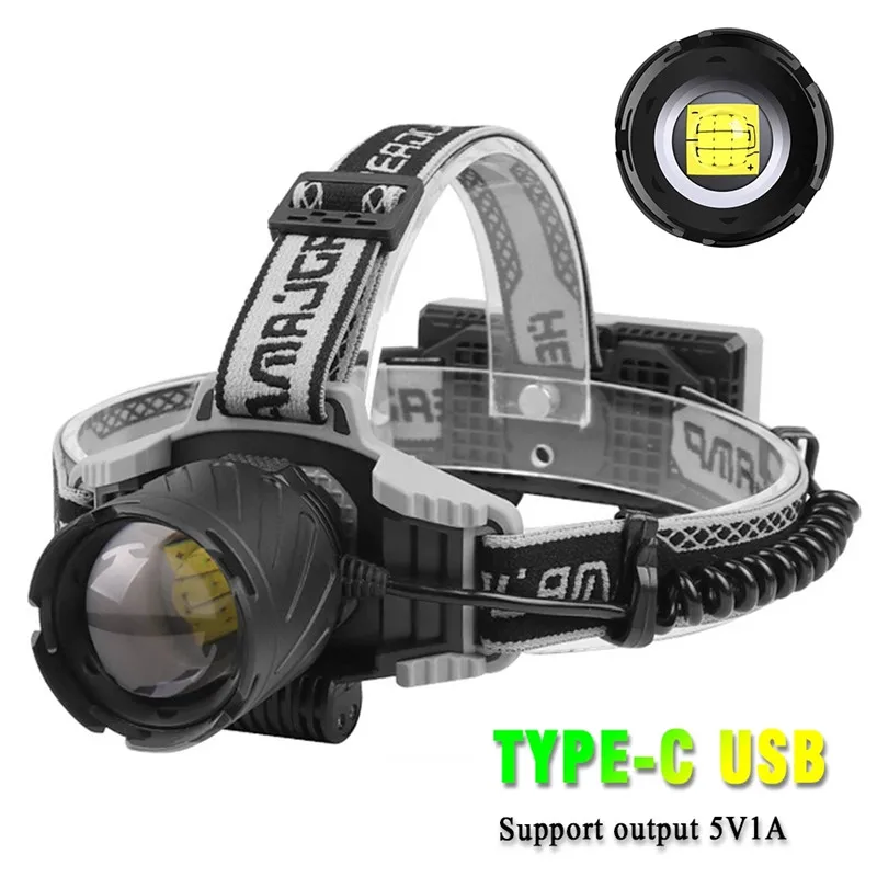 

Фонарь налобный XHP99 с телескопическим увеличением, 5 в 1 А