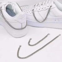 2022 hip hop silver metal tassel shoe chain charms sneakers decorations for wome custom shoes buckle chain jewelry accessories