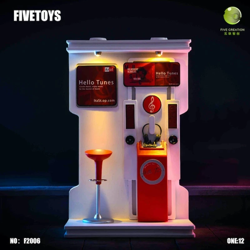 

FIVE TOYS 1/12 Jukebox Toy Model F2006 Lighting Scene Accessories Fit 6'' Action Figure Doll in stock k
