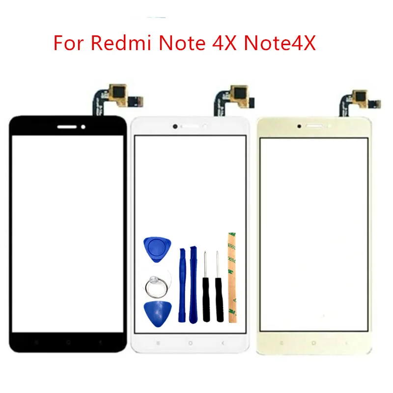

Стеклянная панель объектива для xiaomi Redmi Note 4X Note4X запасные части + Бесплатные инструменты сенсорный экран дигитайзер