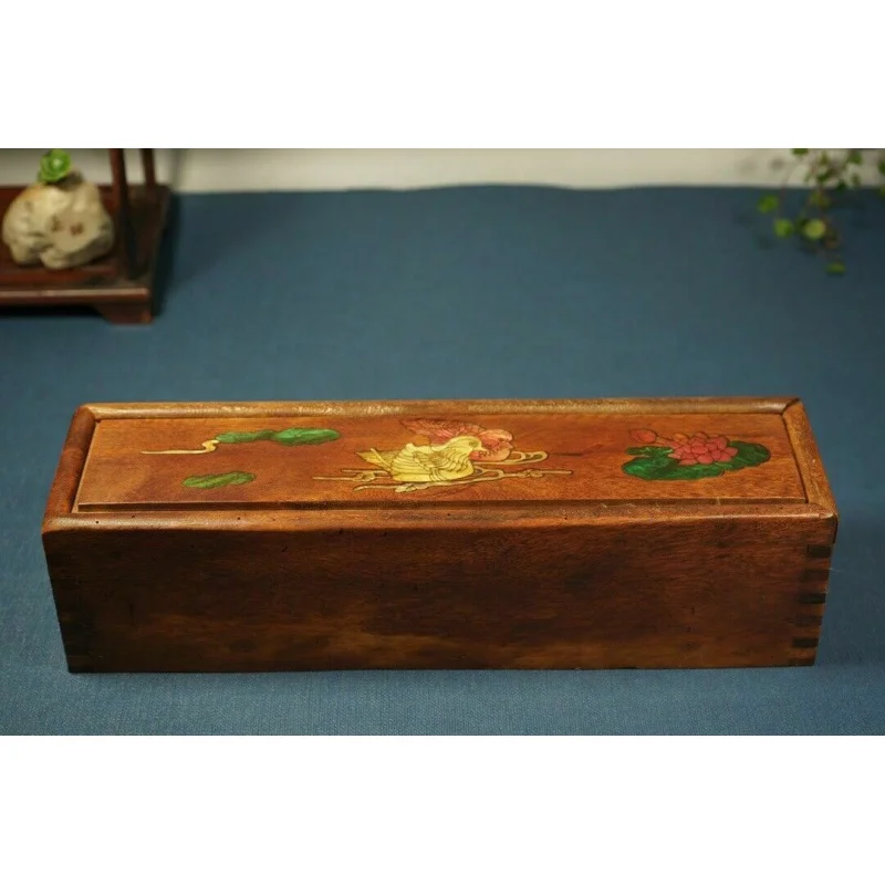 

Коробка из китайского натурального палисандра с инкрустацией из ракушек, ручная работа, 103807