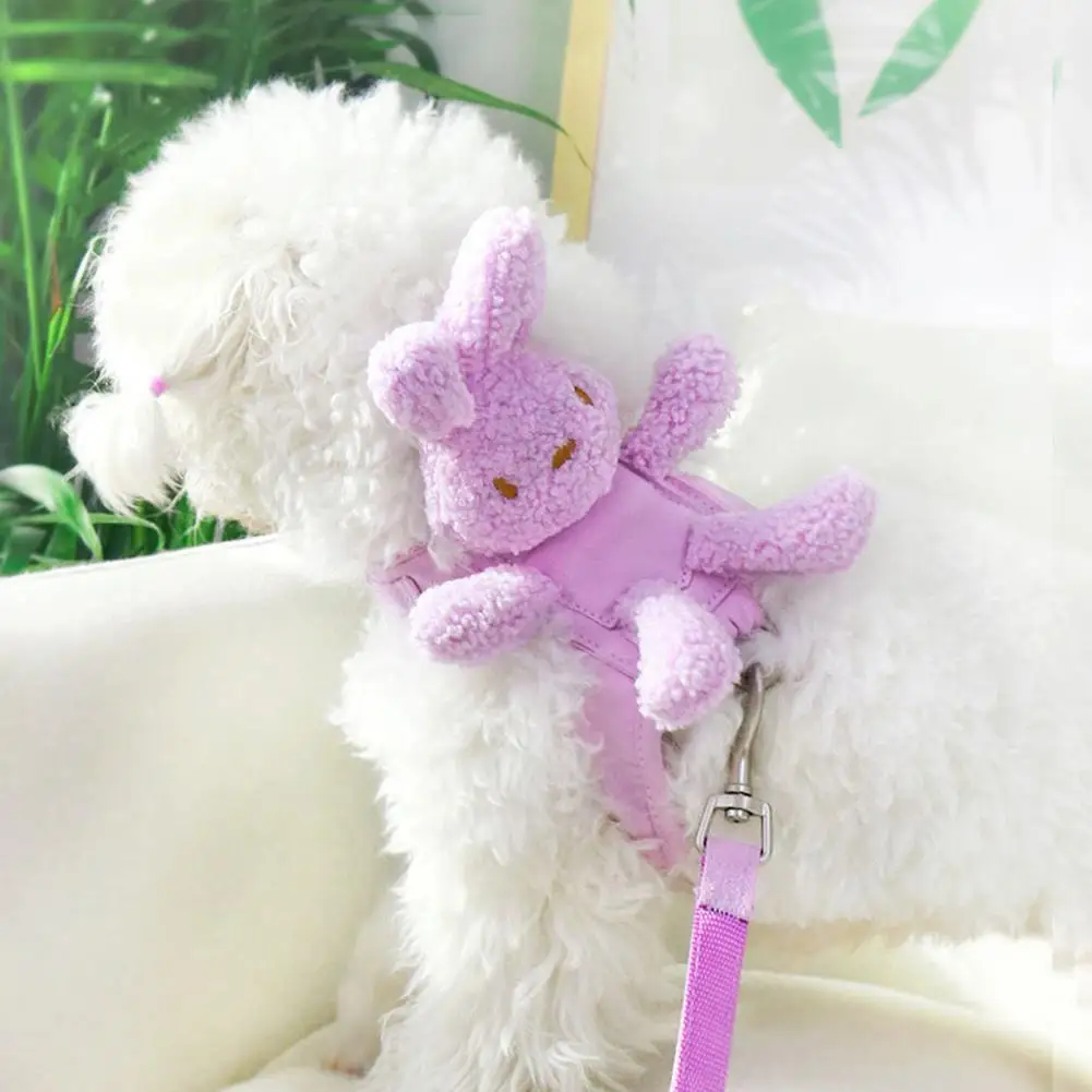 

1 Set Pet Harness Leash Cartoon Rabbit Doll Pet Cat Dog Traction Rope Set Cat Harness Rope Pet Supplies 하네스