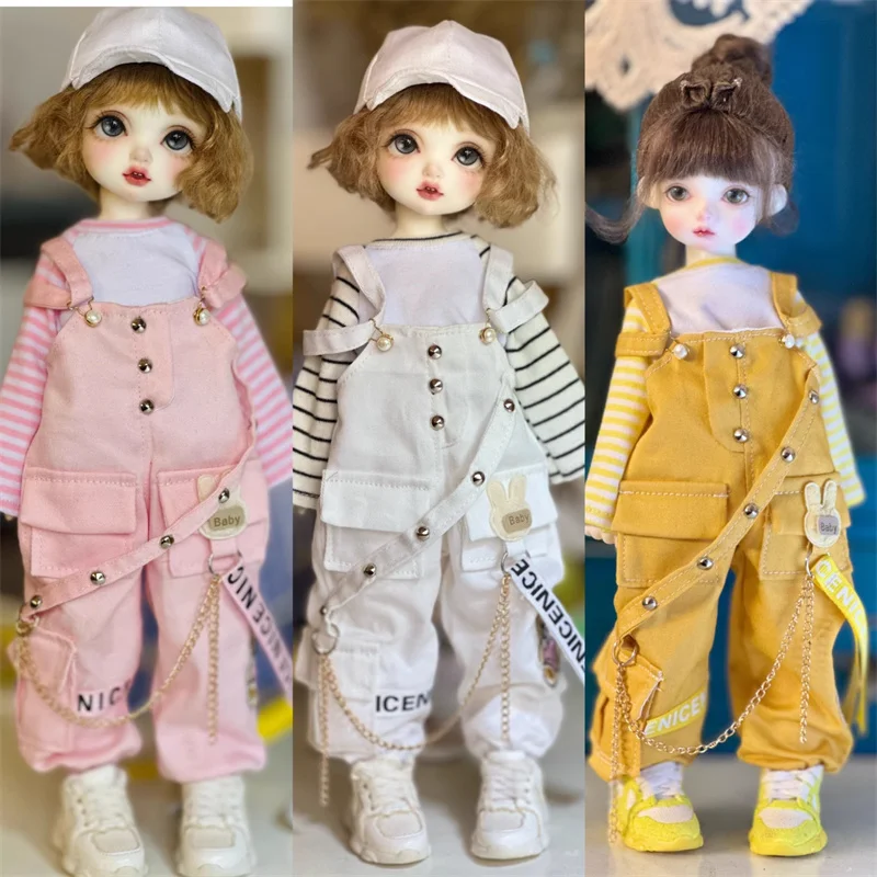 

BJD doll overalls clothes for1/4 MSD 1/6 YOSD 1/5 doll suspenders pants t-shirt doll clothing accessories (Excluding Dolls)