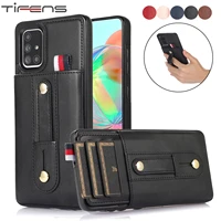 pull leather stand holder case for samsung galaxy a71 a51 a70 a50 protection luxury shockproof wallet card slots phone bag cover