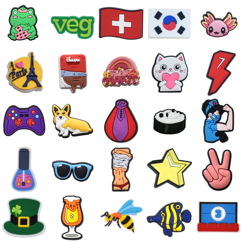 

Men Women Charm Wholesale Bulk Boy Gifts Packs Shoe Charms Shoes Accessories Decorations for Crocs Girl Set Jeans Para Pins Kids