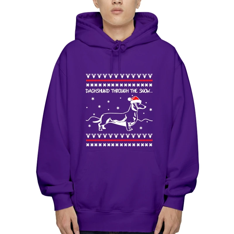 

Худи, Уродливый Рождественский свитер, верхняя одежда, женская одежда на заказ, Такса через снег, женская верхняя одежда