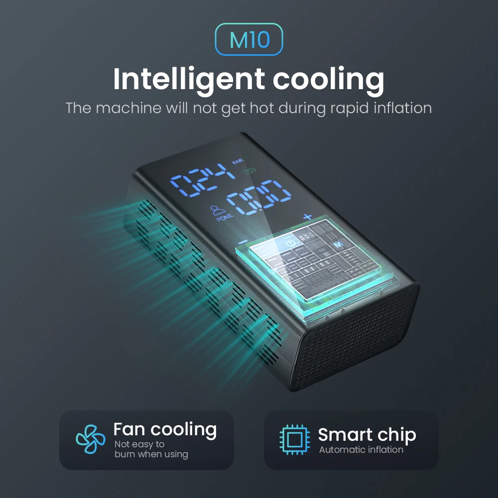 

Car Electrical Air Pump Inflation 6600mAh Portable Wireless Tire Inflator Pump 150PSI Air Compressor Motorcycle Bicycle Ball