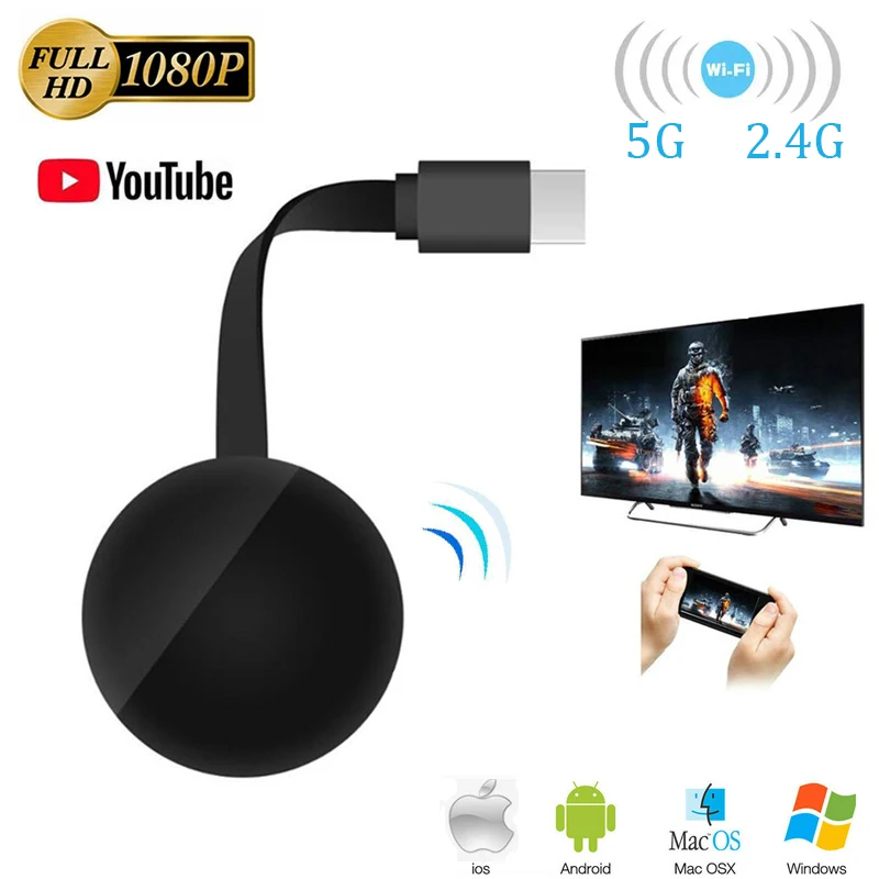 

G7s Wifi TV Stick HDMI-compatible MiraScreen 5G 2.4G Wireless tv Dongle Receiver 1080P Wifi Miracast with Airplay DLNA for IOS