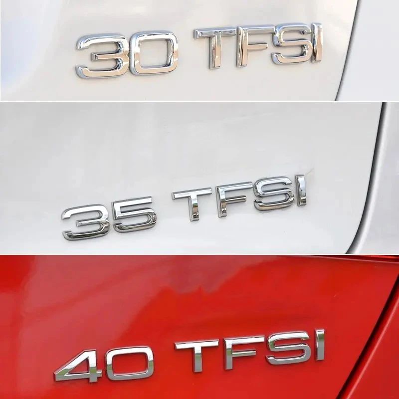 3D ABS Стайлинг автомобиля 30 35 40 45 50 55 60 TFSI Эмблема Задний багажник Значок Наклейка