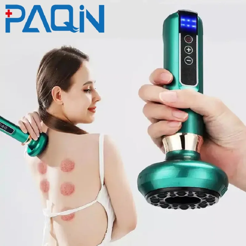 

Trending Products 2023 New Arrivals Red Light Heating Guasha Scraping Sucker Vacuum Electric Cupping Anti-cellulite Massager