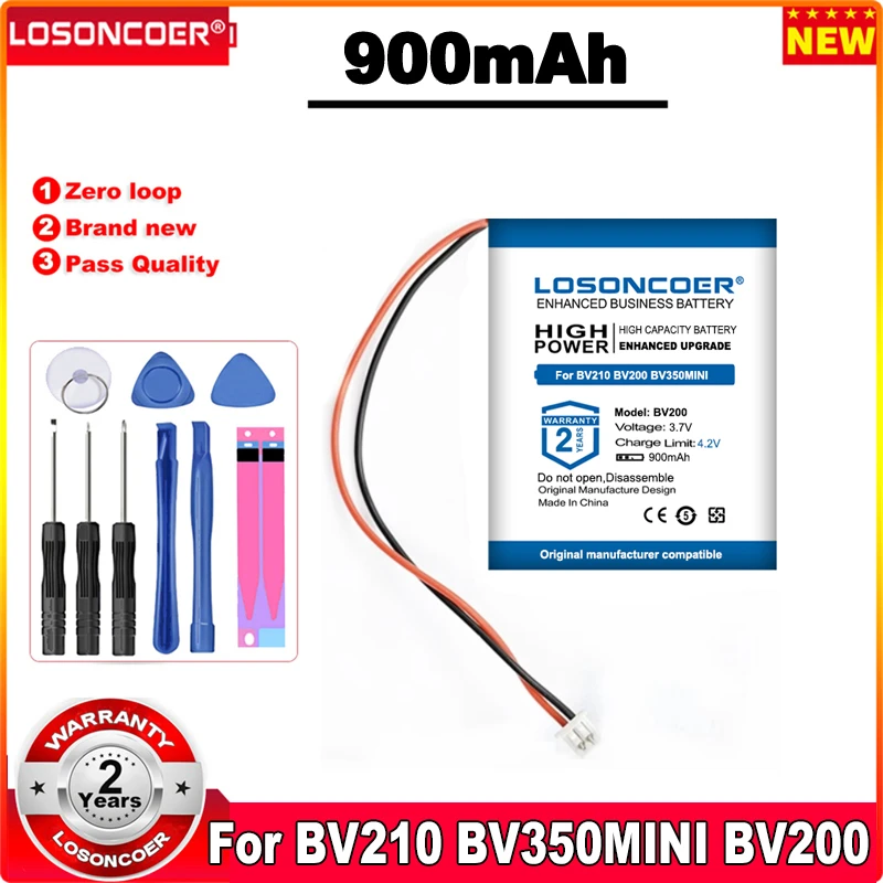 

LOSONCOER 900mAh Wireless Headset 653237 BV350 MINI BV210 BV200 Battery
