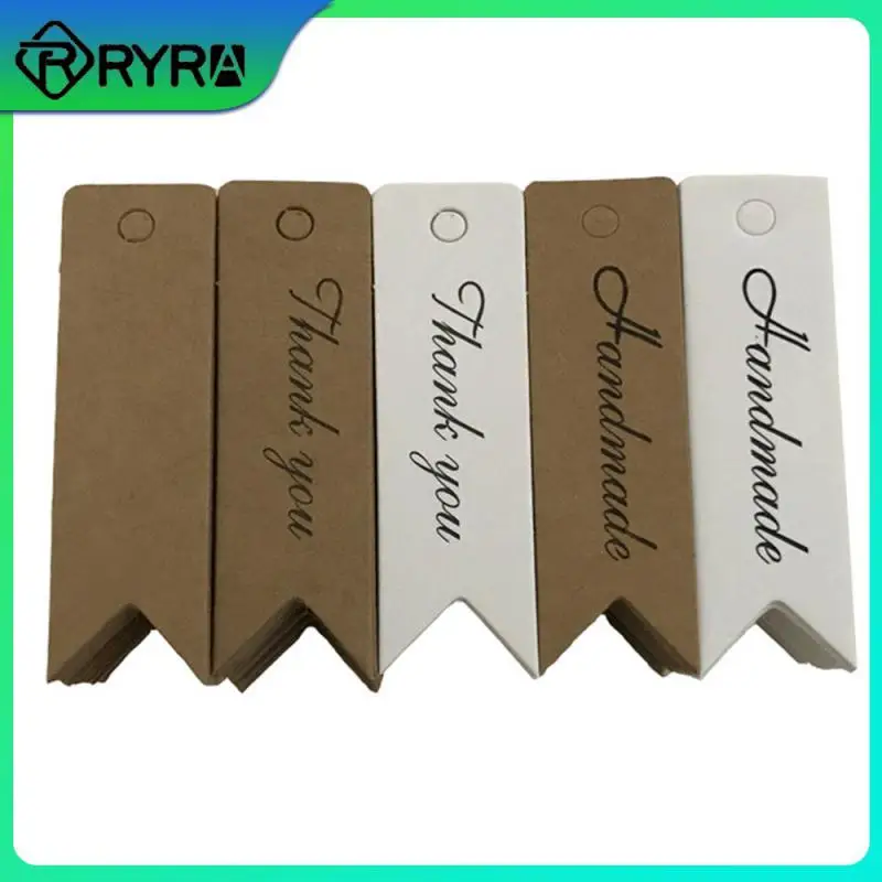 

Logo Tag 100 Pcs Kraft Paper Labels DIY Apparel Sewing Fabric Bookmarks DIY Jewelry Material Retro Baking Garment Tags