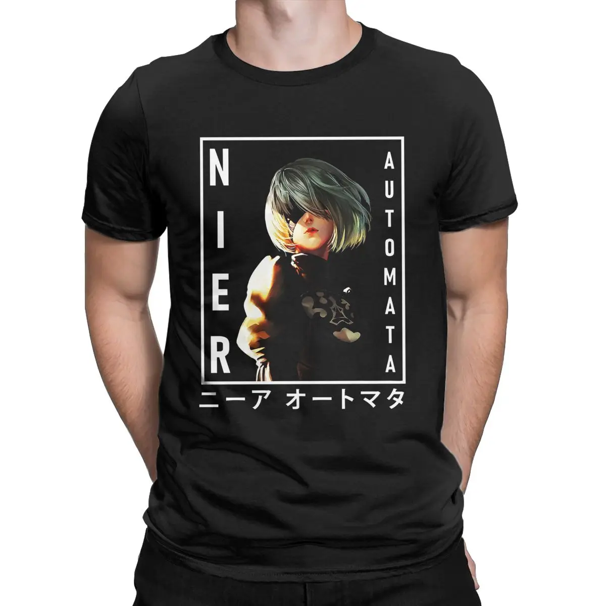 

Nier Automata 2B T Shirt YoRHa game t shirt for men 100% Cotton Creative T-Shirts O Neck Tee Shirt Short Sleeve Tops Gift Idea