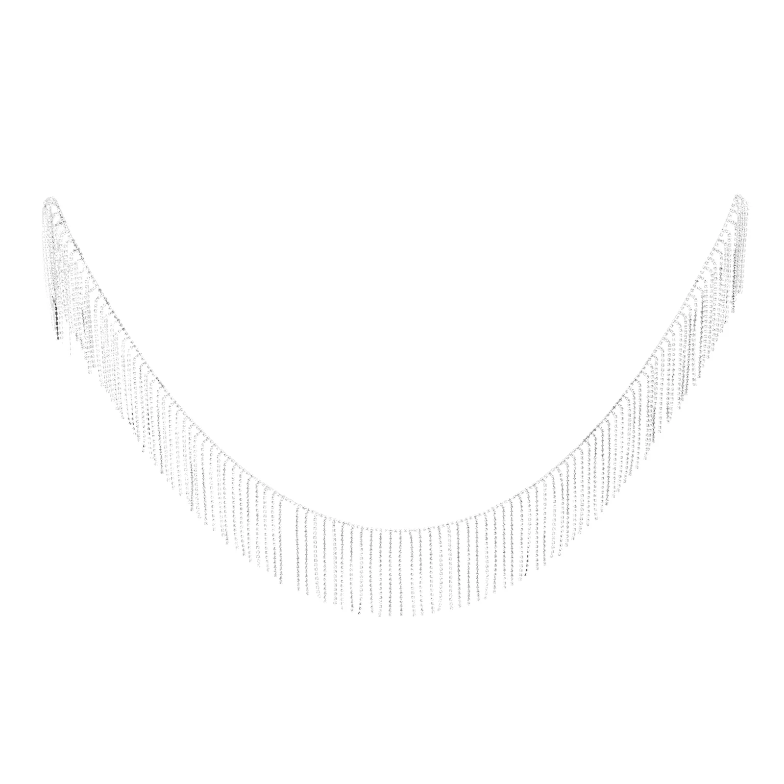 

Diamond Chain Glitter Ribbon Sparkling Rhinestone Decor Long Tassels Trim Sewing DIY Rhinestones Appliques For and needlework