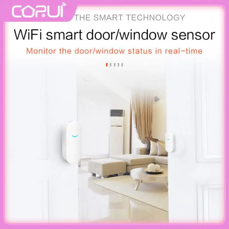 

Wireless Window Alarm Mini Door Magnetic Sensor Battery Power Wifi Door And Window Alarm Wifi Door Sensor Tuya Remote Control
