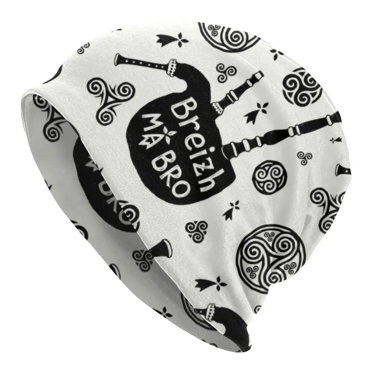 

Breizh Ma Bro Beanies Caps For Men Women Unisex Outdoor Winter Warm Knit Hat Adult Brittany Breton Ermine Triskeles Bonnet Hats